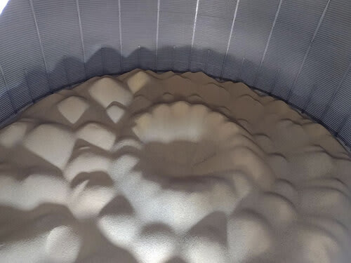 Melhor distribuição homogênea dos grãos no interior do silo