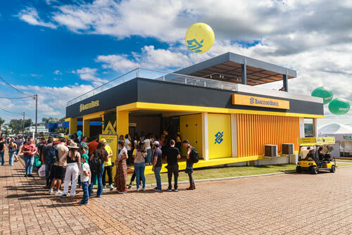 Estande do BB na feira ficou movimentado durante toda a semana