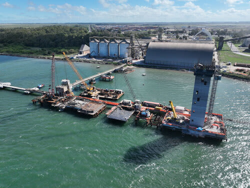 Novo Terminal Marítimo Luiz Fogliatto (Termasa) em construção